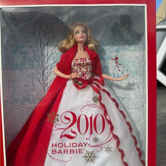 Barbie Holiday Doll in Red and White Gown